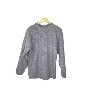 Emphasis Bollucks Lambswool Gray Soft Sweater M ~